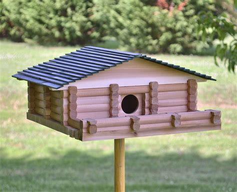 Log Cabin Bird House Plans Woodcademy