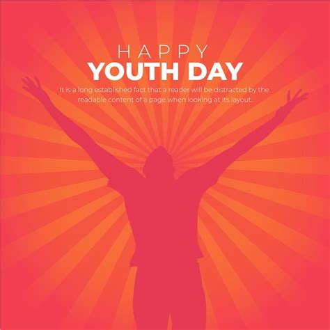 Premium Vector International Youth Day Wishing Post Design Vector File