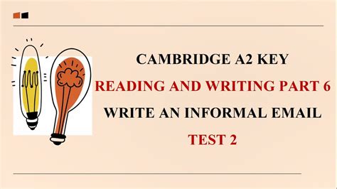 Ket Writing A2 Practice Test Part 6 Write An Email Test 2 Youtube