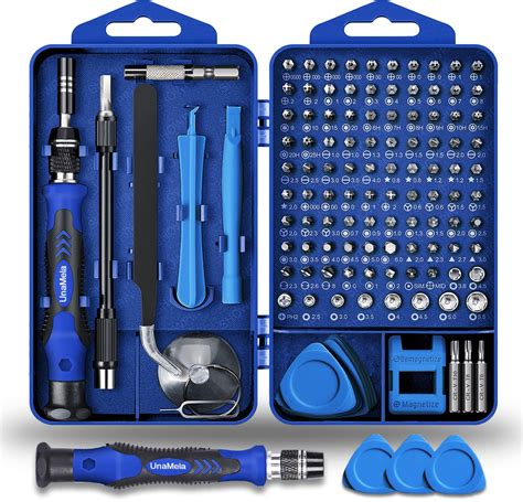 Precision Screwdriver Set UnaMela Upgraded 122 In 1 With 101 Bits