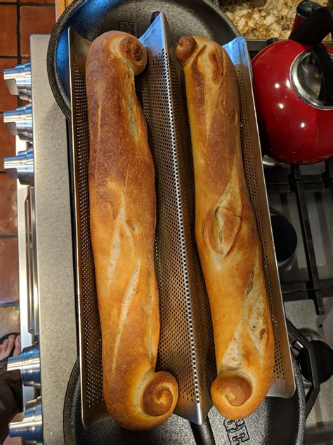 Last Of Today S Sourdough Baguettes R Breadit