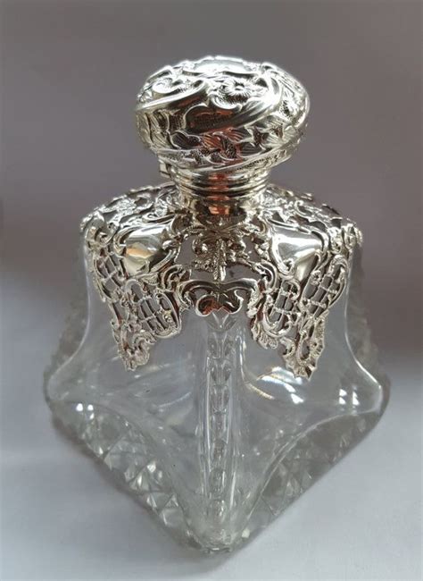 Elegant Antique Silver Perfume Scent Bottle Frascos De Perfume Botellas De Perfume Antiguas