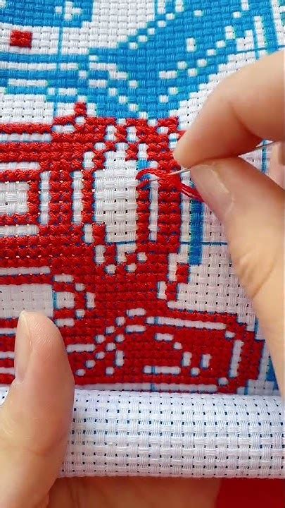 Cross Stitch 豎背繡豎條走針 愛閣十字繡 十字繡愛好者 創作靈感 喜歡的點個贊加個關注 十字繡教程 Youtube