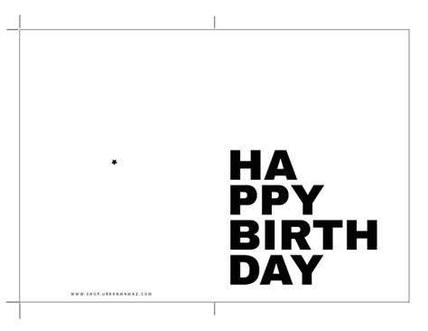 Free Happy Birthday Card Printable Black And White Biggest Discount ...