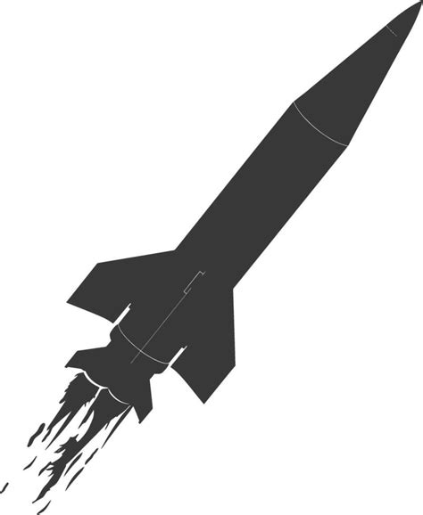 Silhouette missile black color only 45643458 Vector Art at Vecteezy