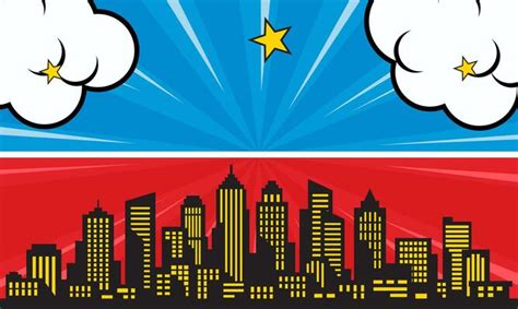 Superhero City Background Vector Art, Icons, and Graphics for Free Download