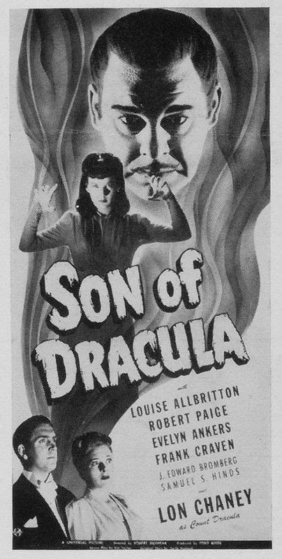 Son Of Dracula Three Sheet Classic Horror Movies Monsters