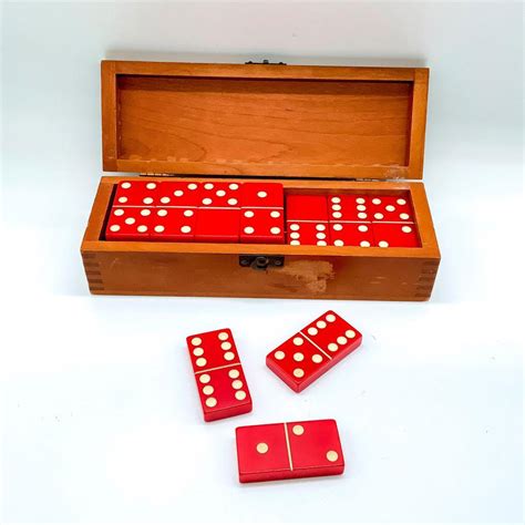 Sold At Auction Vintage Bakelite Domino Set With Wooden Box