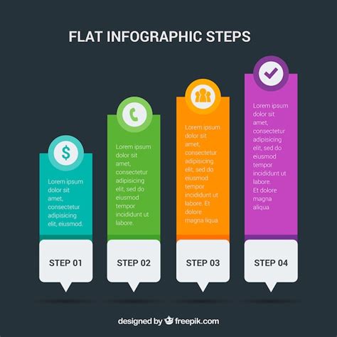 Infograf A Por Fases Con Iconos Coloridos Vector Gratis