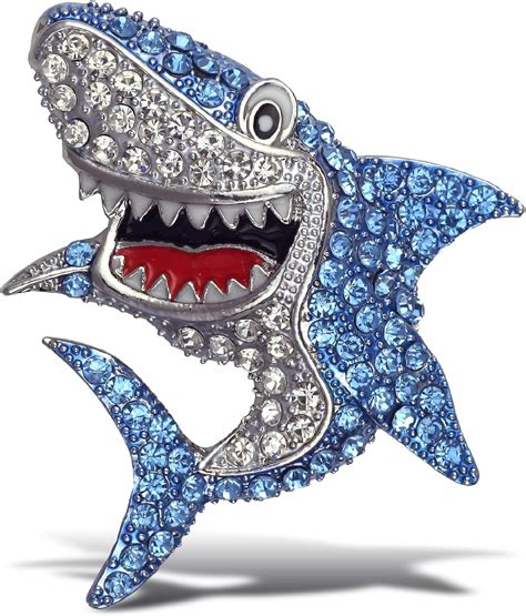 Amazon Aqua Shark Sparkling Refrigerator Magnet Silver