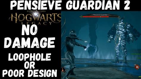 Pensieve Guardian Boss Fight No Damage Hogwarts Legacy Bosses Are