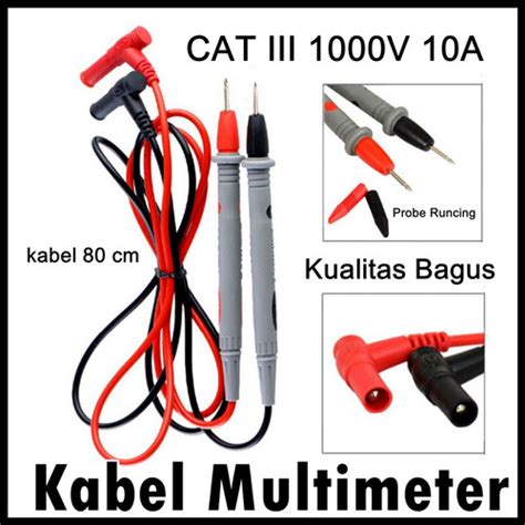 Jual Kabel Multimeter Probe Jarum V A Multi Tester Kualitas Bagus