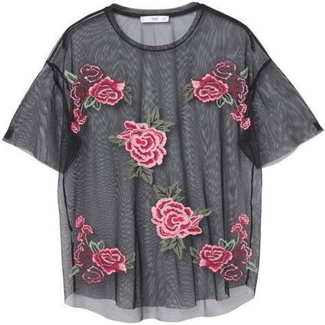 Roses Tulle T Shirt 37 Liked On Polyvore Featuring Tops T Shirts