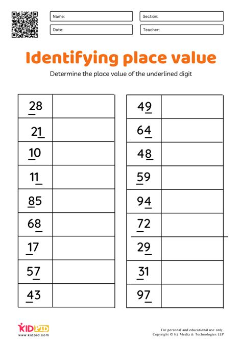 Place Value Worksheets For Grade 1 Kidpid Place Value Worksheets