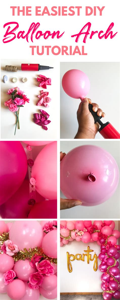 How To Make A Ombre Pink Balloon Arch With Flowers Artofit