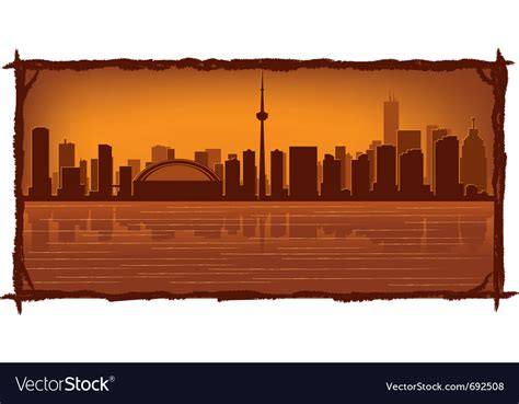 Toronto skyline Royalty Free Vector Image - VectorStock