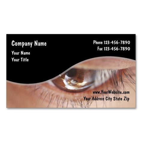 Optometry Eye Closetup Business Card Doctor Business