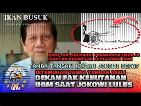 BEDA TANDA TANGAN ASELI DEKAN FAKULTAS KEHUTANAN UGM SAAT JOKOWI LULUS