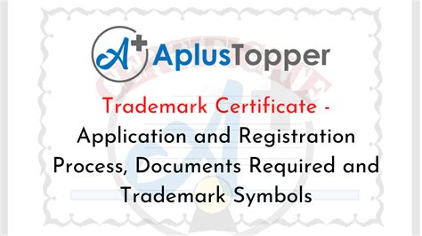 Trademark Certificate Application And Registration Process Documents