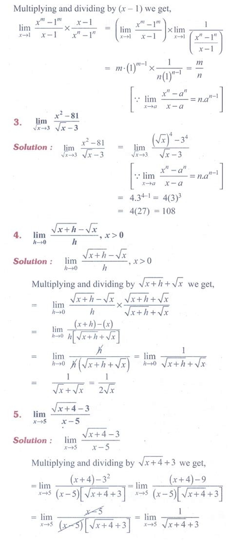 Exercise 9 2 Theorems On Limits Problem Questions With Answer