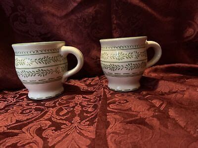 Pfaltzgraff Circle Of Kindness Merriweather Pattern Mugs Stoneware