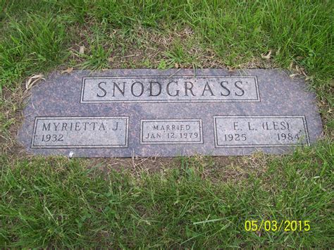 Emmett Lester “les” Snodgrass 1925 1984 Find A Grave Memorial