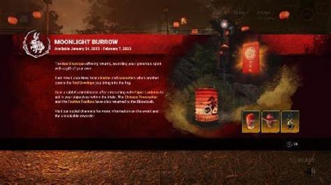 Moonlight Burrow Event How To Unlock All Cosmetics Dead By Daylight