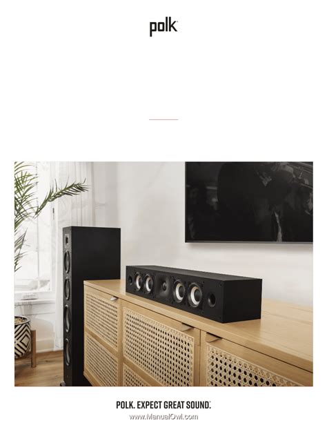 Polk Audio Monitor Xt Dolby Atmos Starter System User Guide