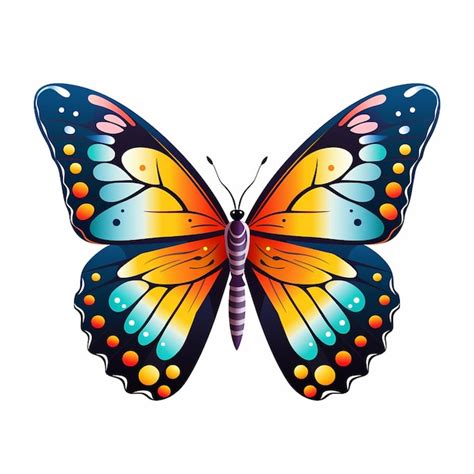 Premium Photo | Rainbow Wings Butterfly with colorful wings