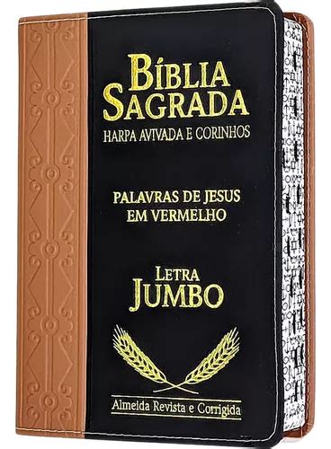 B Blia Jumbo Letra Extra Gigante Harpa Luxo Duotone Feminina Mercadolivre