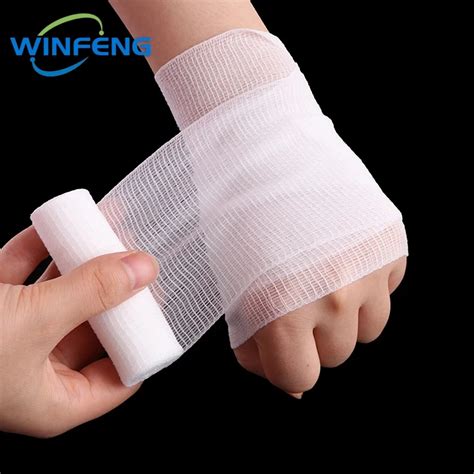 5Pcs Emergency PBT Elastic Bandages Medical Gauze First Aid Kit For