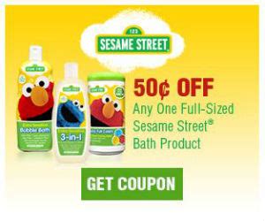 Sesame Street - Coupon for $0.50 off One Bath Product - Coupons