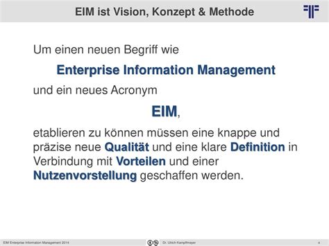 Eim Enterprise Information Management Dr Ppt Herunterladen