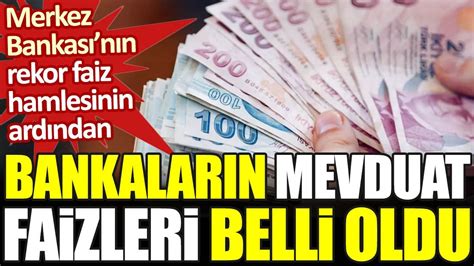 Bankalar N Yeni Mevduat Faizleri Belli Oldu