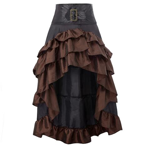 Robe Vintage Steampunk Victorienne Volants Pour Femme Garniture En