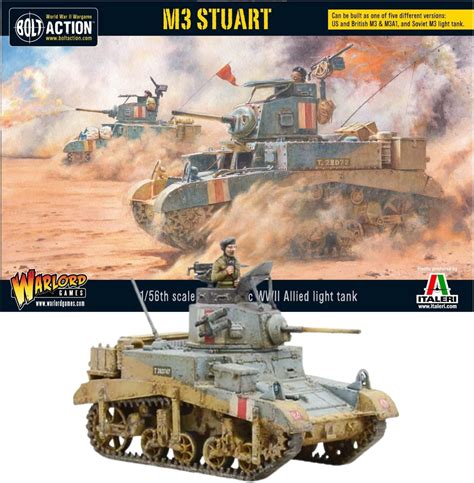 Bolt Action Miniatures Warlord Games M3 Stuart British Army Model