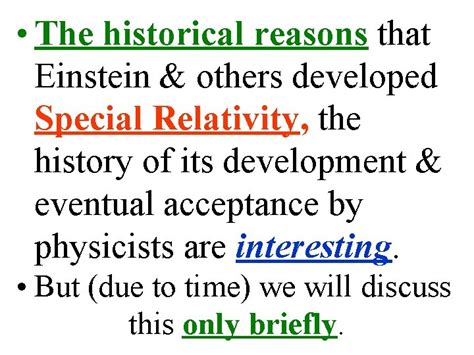 Special Relativity Einsteins Postulates Special Relativity Postulates Special