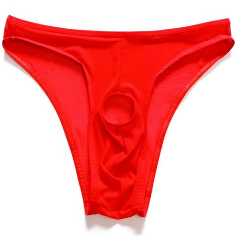 Sexy Thongs For Men New Men Hole G String Soft Underwear Gay Erotic