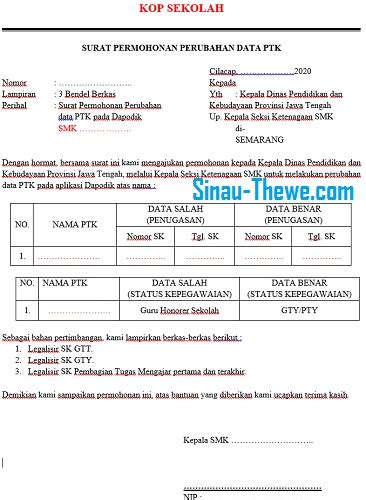 Detail Contoh Surat Permintaan Data Siswa Koleksi Nomer 47