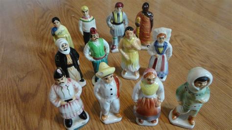 Vintage Ceramic Figurines Japan People From Around World 4 High 1 1