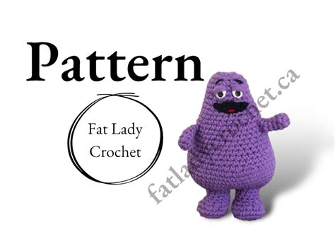 Grimace Crochet Pattern Mcdonald's Character Amigurumi Bonus Mets Hat PDF - Etsy