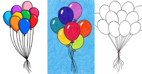 25 Easy Balloon Drawing Ideas - How to Draw Balloons