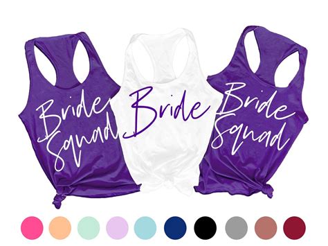 Bride Squad Shirts Bachelorette Party Favor Purple Bachelorette Shirt Bachelorette Tank Top