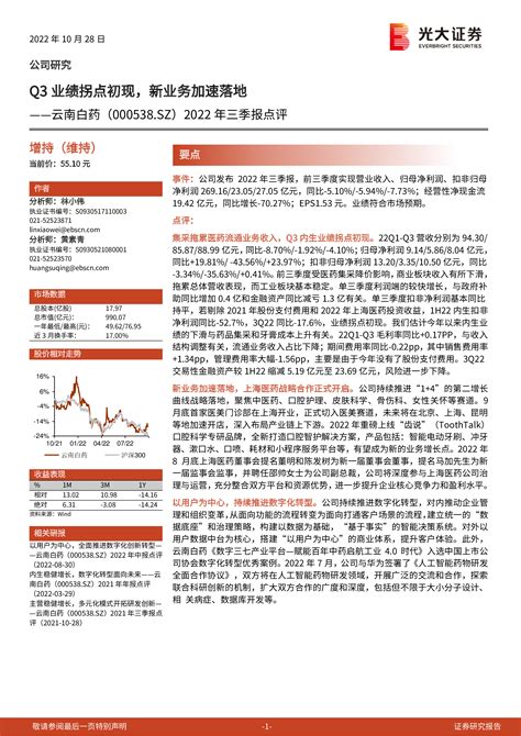 2022年三季报点评：q3业绩拐点初现，新业务加速落地 洞见研报 行业报告