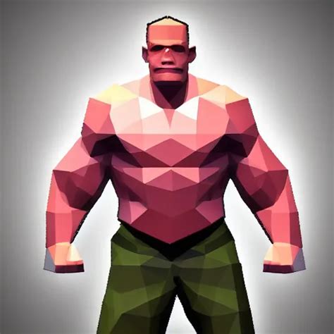 Low Poly John Cena PS1 Style Graphics Stable Diffusion OpenArt