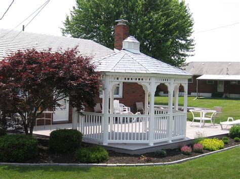 Majestic Octagon Vinyl Garden Gazebo Country Lane Amish Built 28