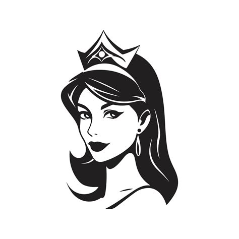 Princess Wearing Tiara Silhouette