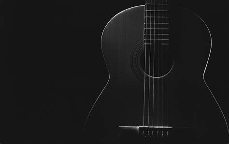 Black Acoustic Guitar, Acoustic Guitar Strings, 1080p Wallpaper, Music ...