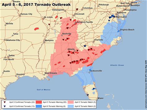 The Largest Tornado Outbreaks Of 2017 U S Tornadoes