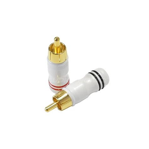 Elecaudio Rc 602 Rca Connector Gold Plated 24k Ø6mm Pair Audiophonics